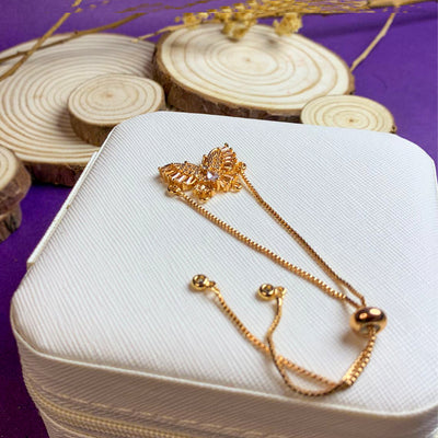 Golden Butterfly Slider Bracelet