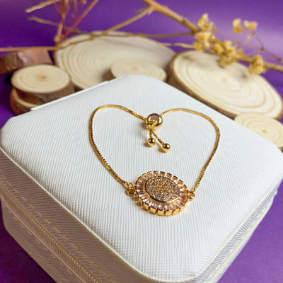 Golden Sunburst Slider Bracelet