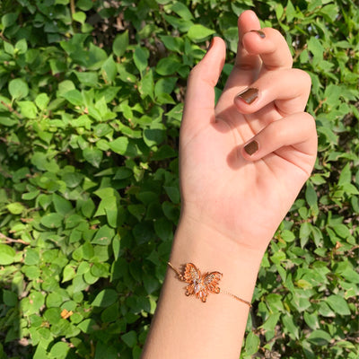 Golden Butterfly Slider Bracelet